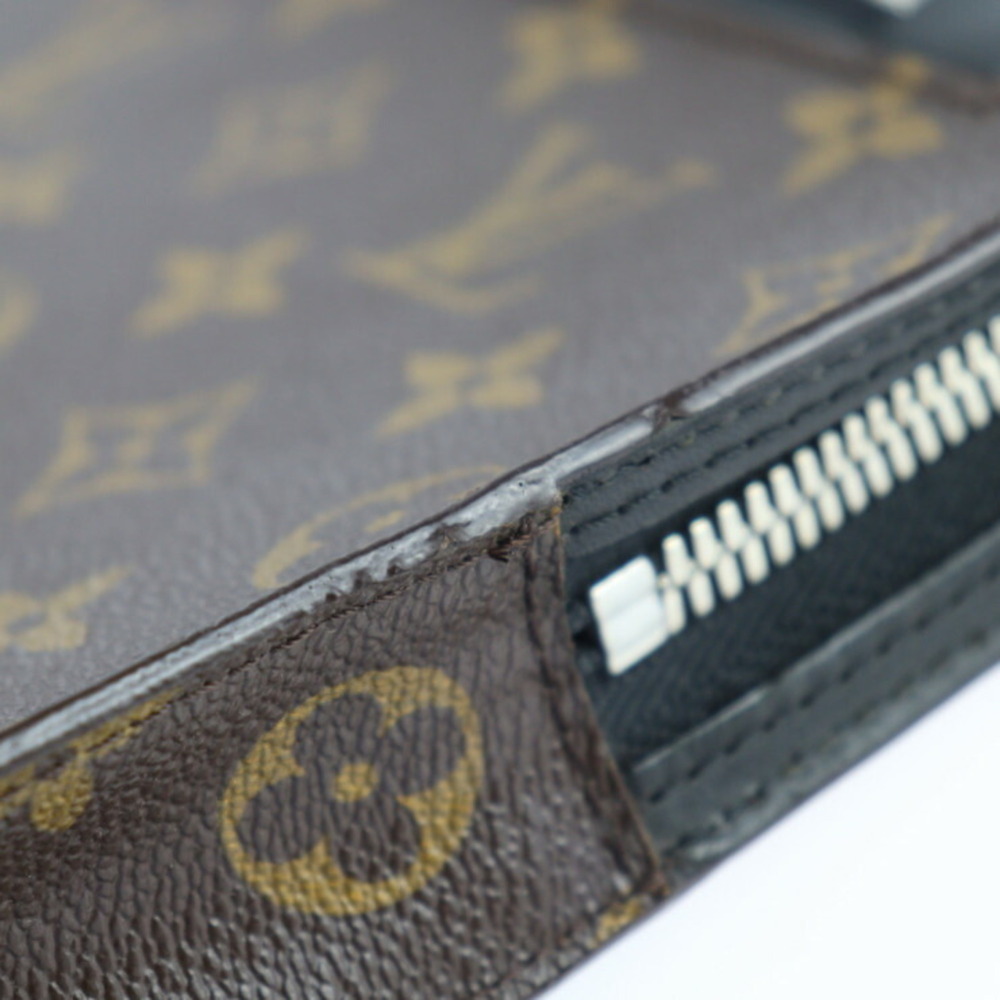 LOUIS VUITTON Authentic Black Monogram Leather Clutch Bag - Picture 5 of 9